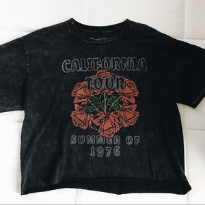 Vintage Washed Cropped Band Tee